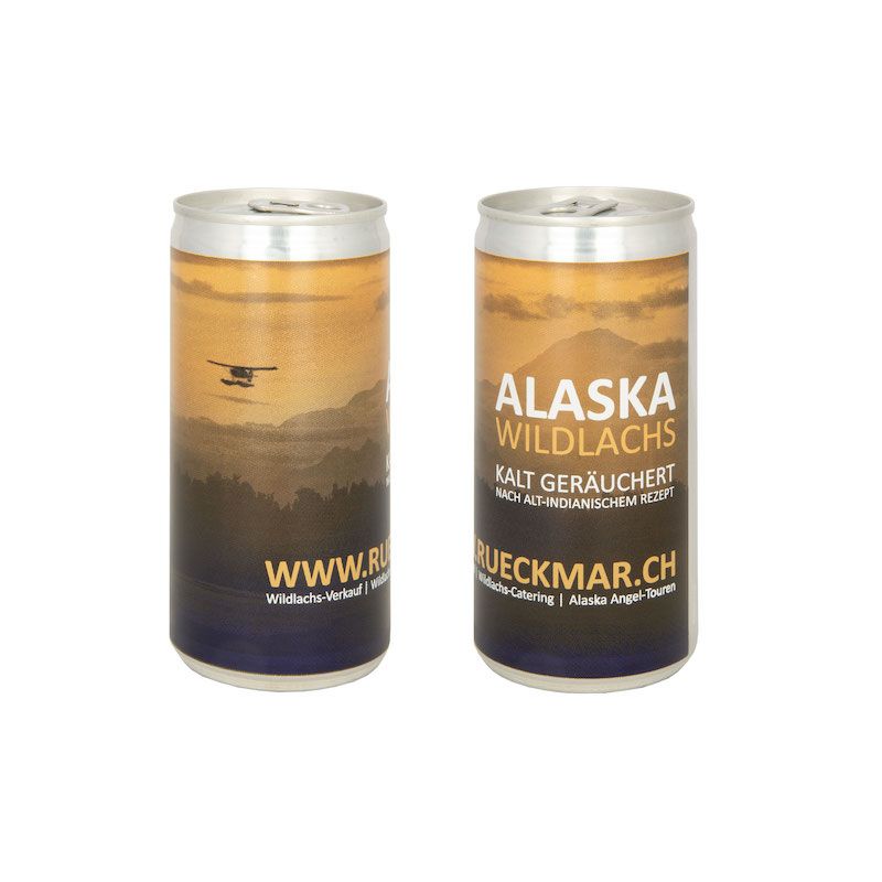 Firmenwerbung Alaska Lachs